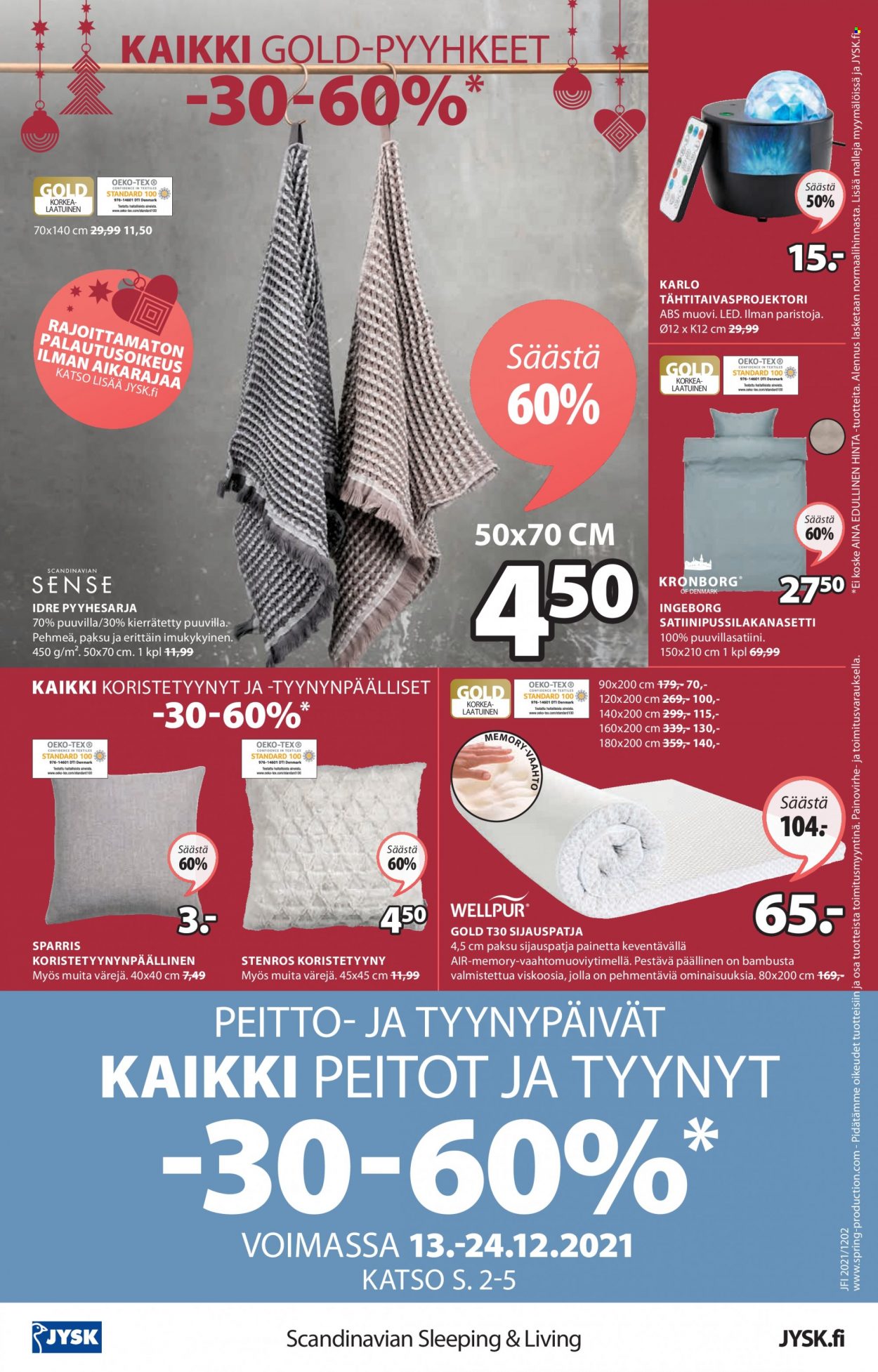 JYSK tarjoukset - 13.12.2021 - 24.12.2021. Sivu 24