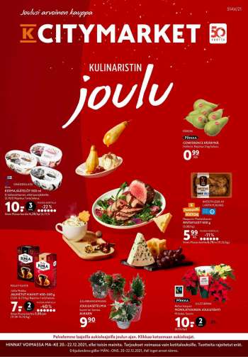 K-citymarket tarjoukset  - 20.12.2021 - 22.12.2021.