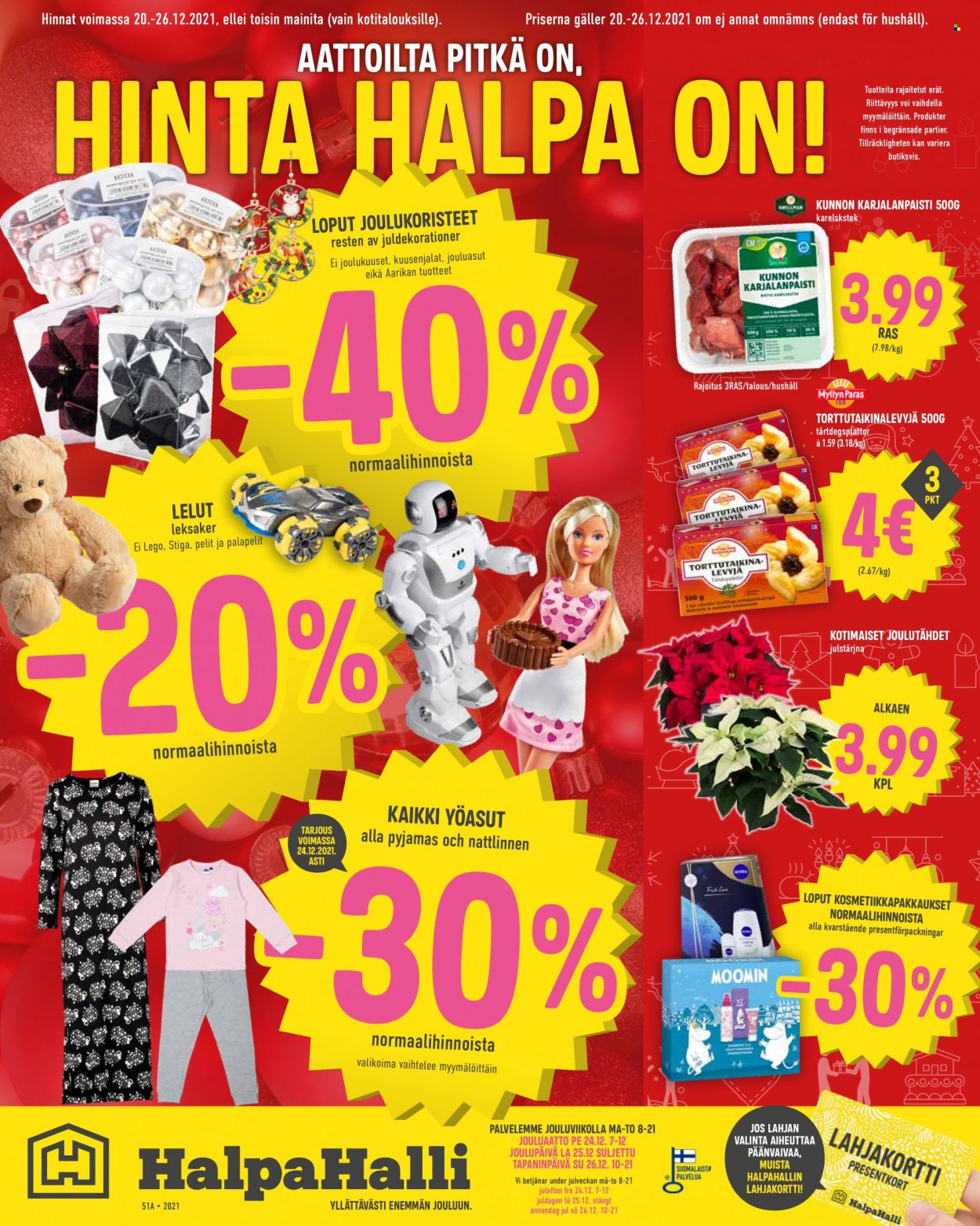 HalpaHalli tarjoukset - 20.12.2021 - 26.12.2021. Sivu 1