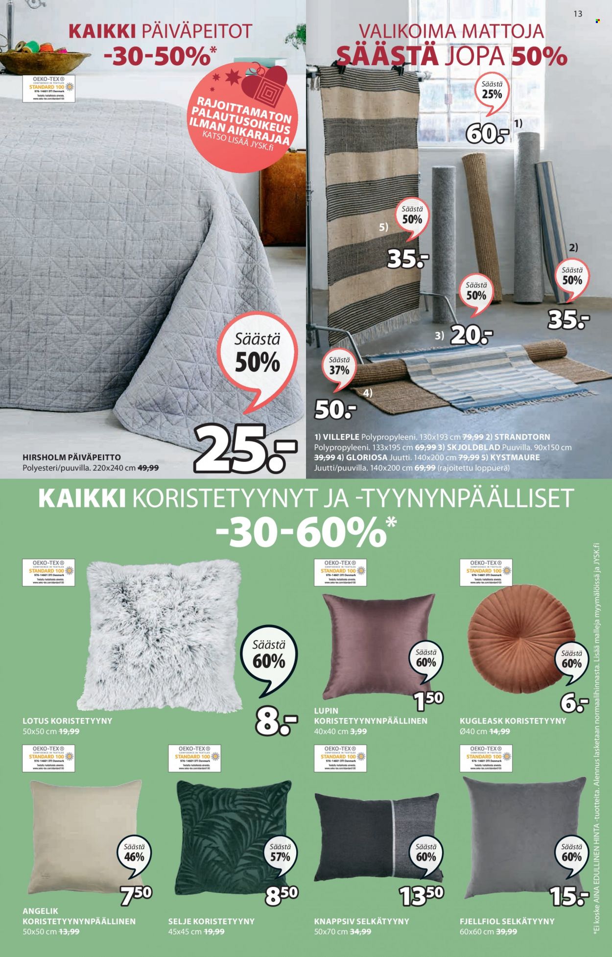 JYSK tarjoukset - 20.12.2021 - 24.12.2021. Sivu 13