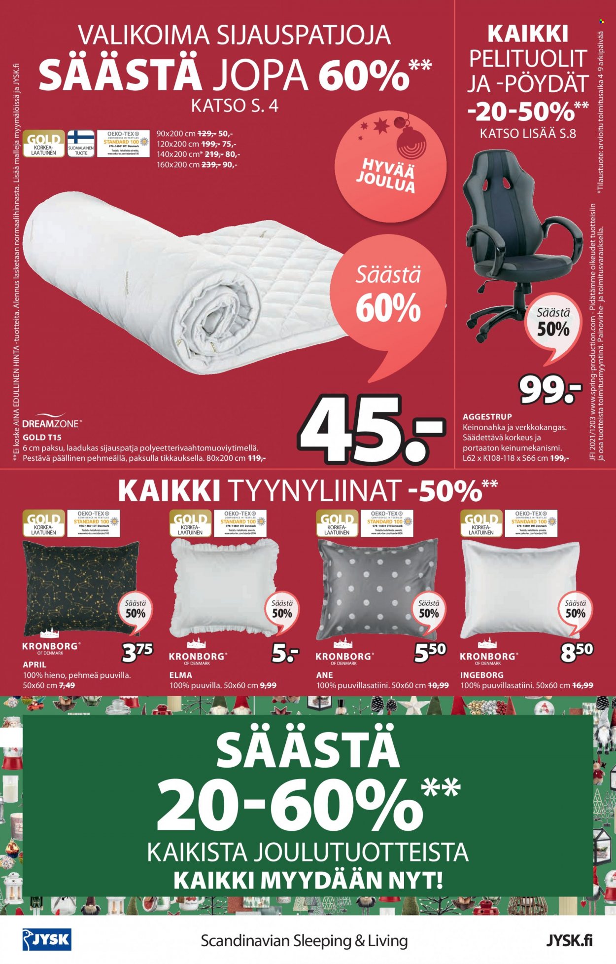JYSK tarjoukset - 20.12.2021 - 24.12.2021. Sivu 16