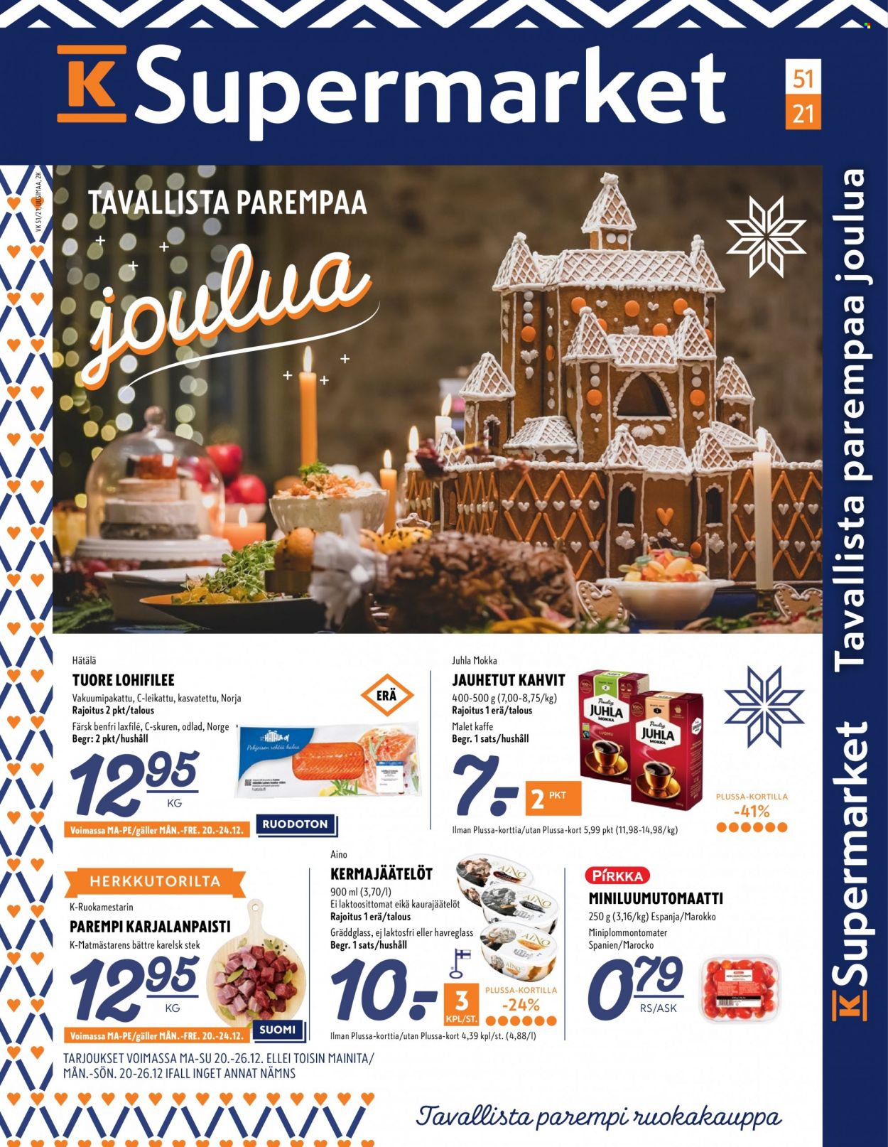 K-Supermarket tarjoukset - 20.12.2021 - 26.12.2021. Sivu 1
