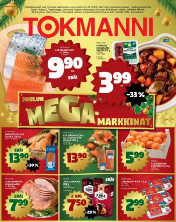 Tokmanni tarjoukset  - 22.12.2021 - 26.12.2021.