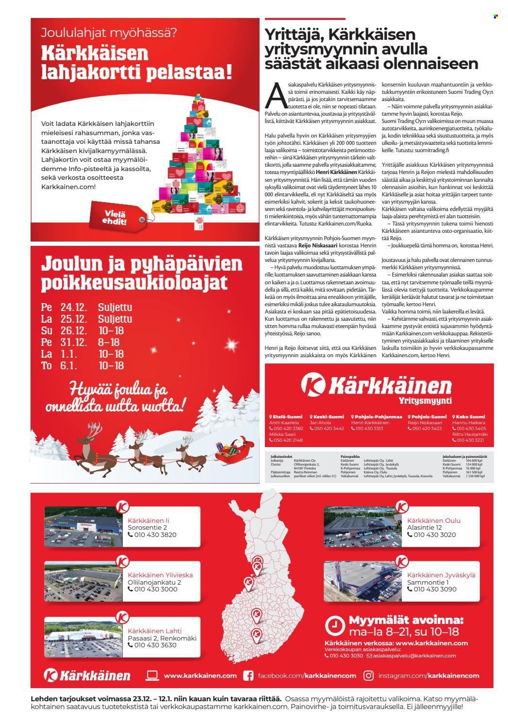 Kärkkäinen tarjoukset - 23.12.2021 - 12.01.2022. Sivu 2