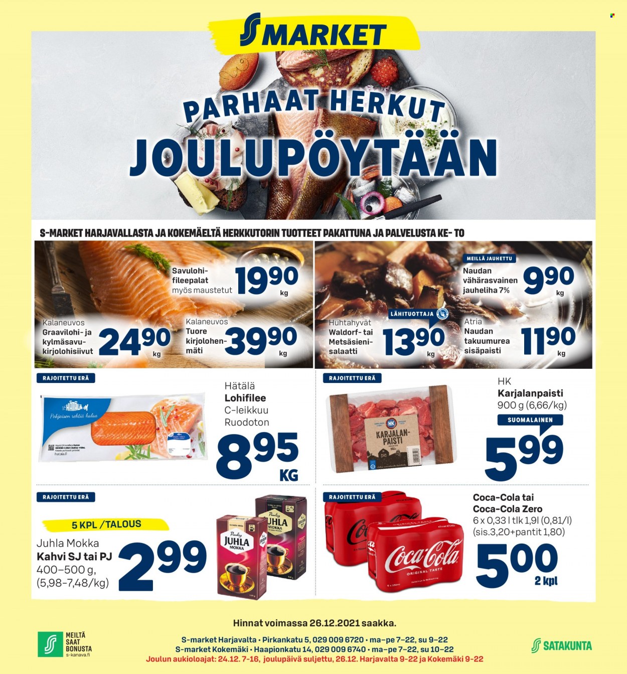 S-market tarjoukset - 23.12.2021 - 26.12.2021. Sivu 1