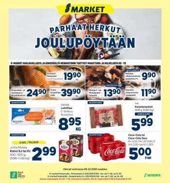 S-market tarjoukset  - 23.12.2021 - 26.12.2021.