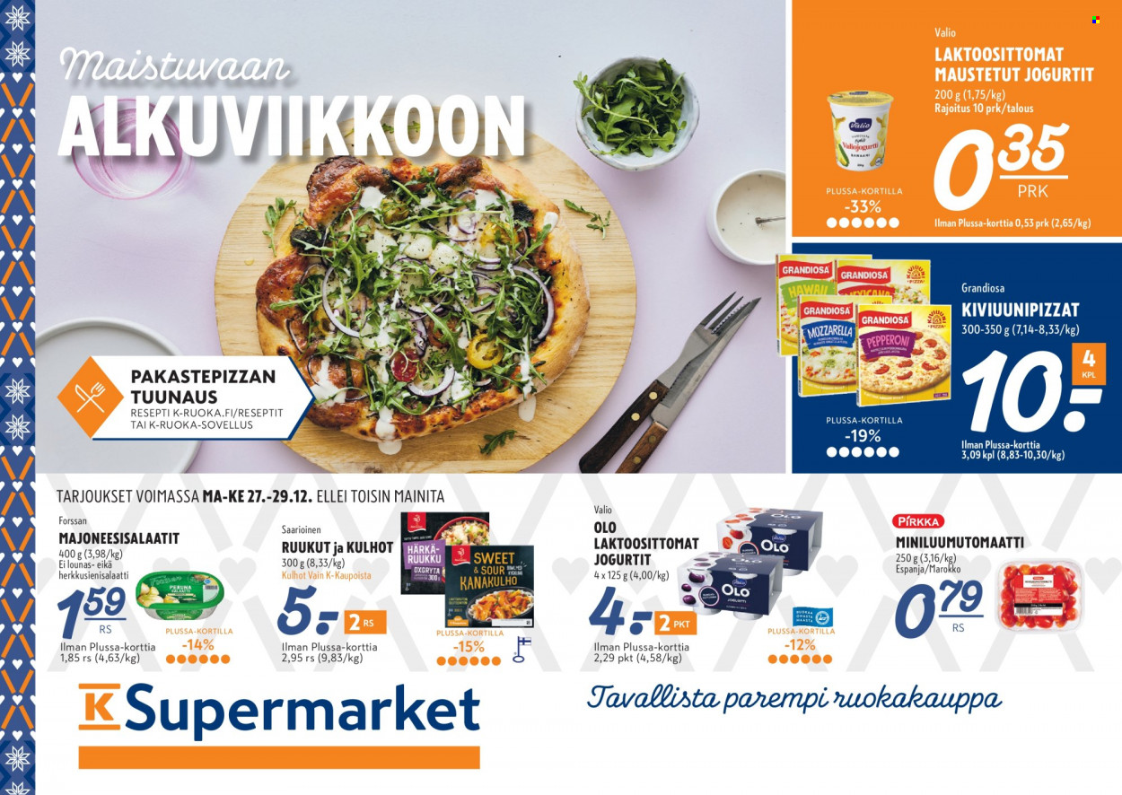 K-Supermarket tarjoukset - 27.12.2021 - 29.12.2021. Sivu 1