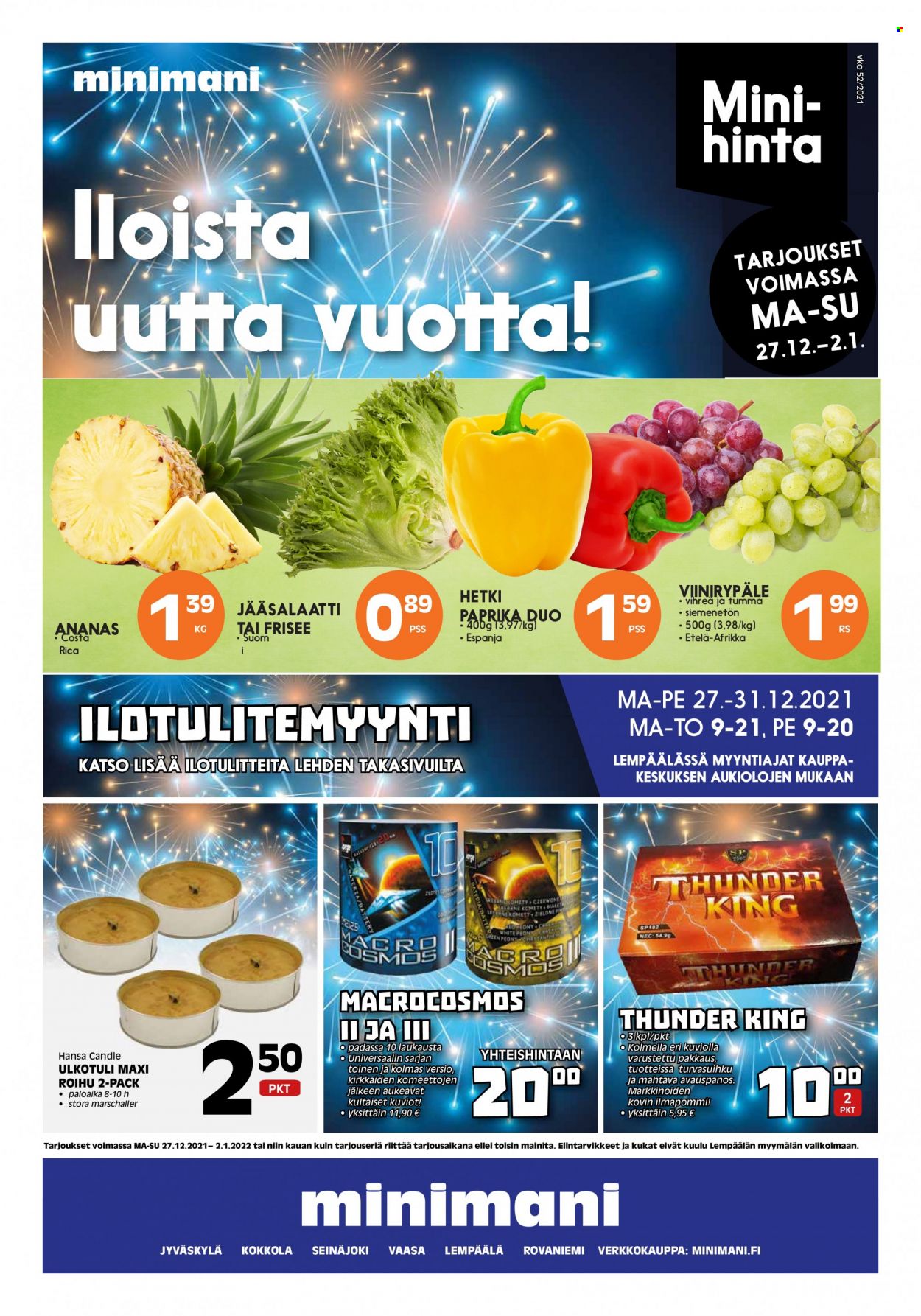Minimani tarjoukset - 27.12.2021 - 02.01.2022. Sivu 1