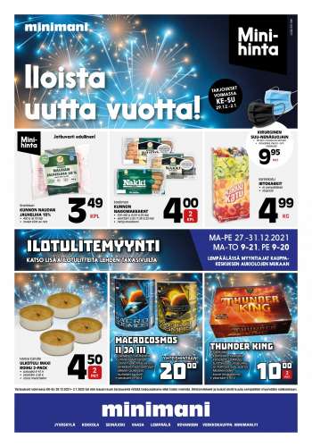 Minimani tarjoukset  - 29.12.2021 - 02.01.2022.