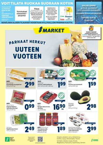 S-market tarjoukset  - 29.12.2021 - 02.01.2022.