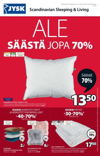 JYSK tarjoukset  - 03.01.2022 - 16.01.2022.
