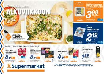 K-Supermarket tarjoukset  - 03.01.2022 - 04.01.2022.