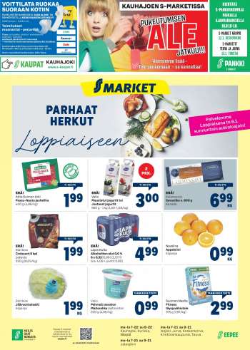 S-market tarjoukset  - 04.01.2022 - 09.01.2022.