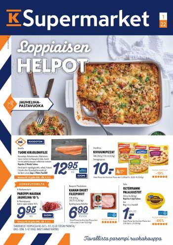 K-Supermarket tarjoukset  - 05.01.2022 - 09.01.2022.