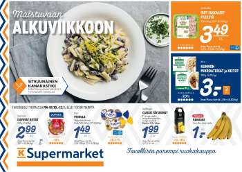 K-Supermarket tarjoukset  - 10.01.2022 - 12.01.2022.