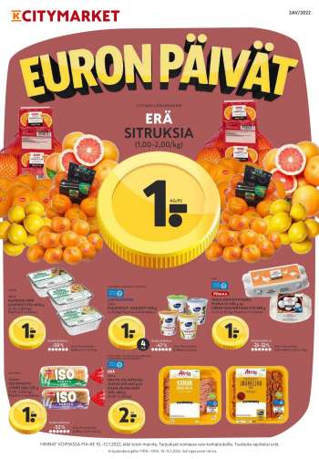 K-citymarket tarjoukset  - 10.01.2022 - 12.01.2022.
