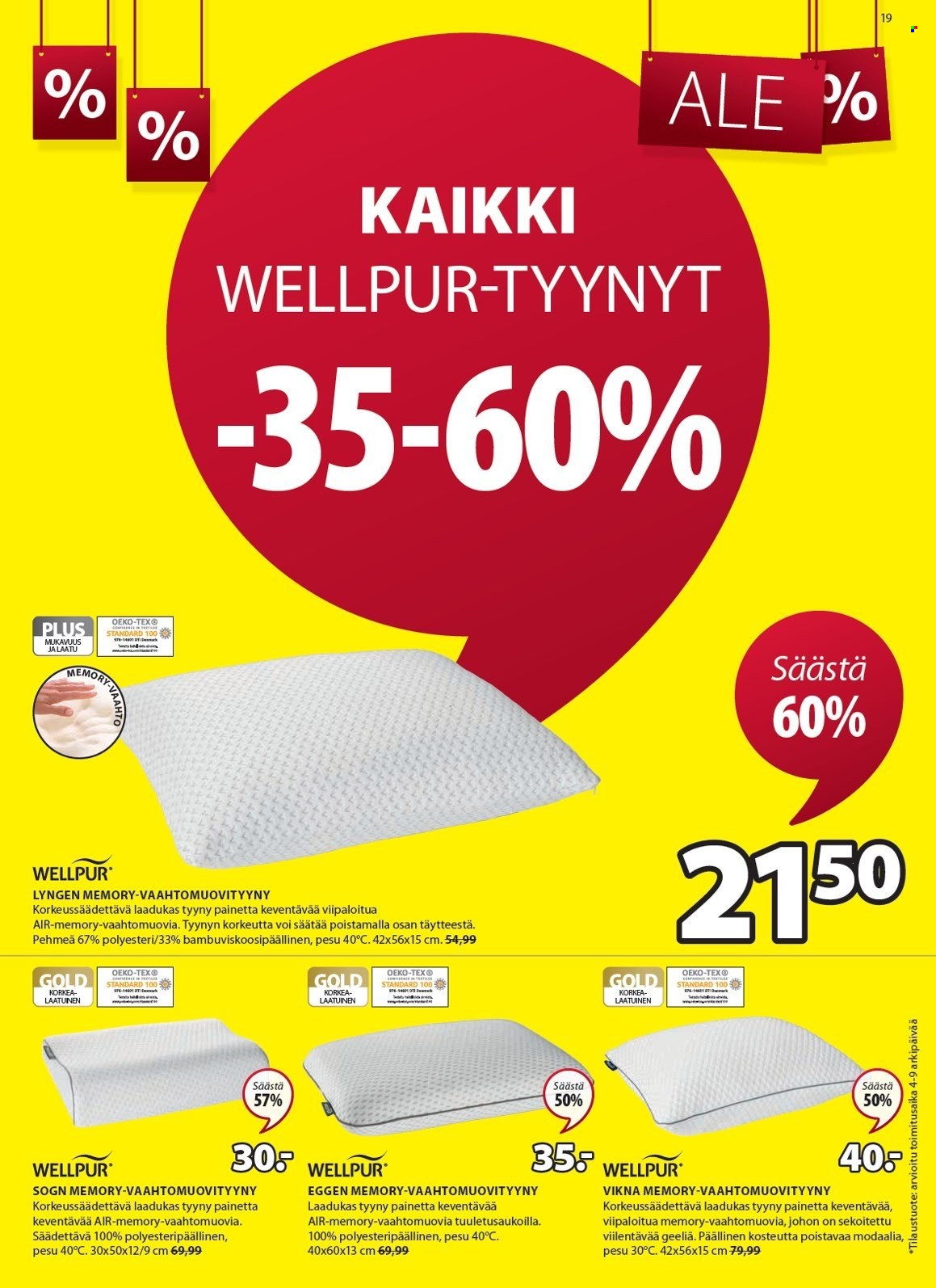 JYSK tarjoukset - 10.01.2022 - 16.01.2022. Sivu 19