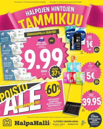HalpaHalli tarjoukset  - 12.01.2022 - 18.01.2022.