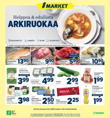 S-market tarjoukset  - 13.01.2022 - 16.01.2022.
