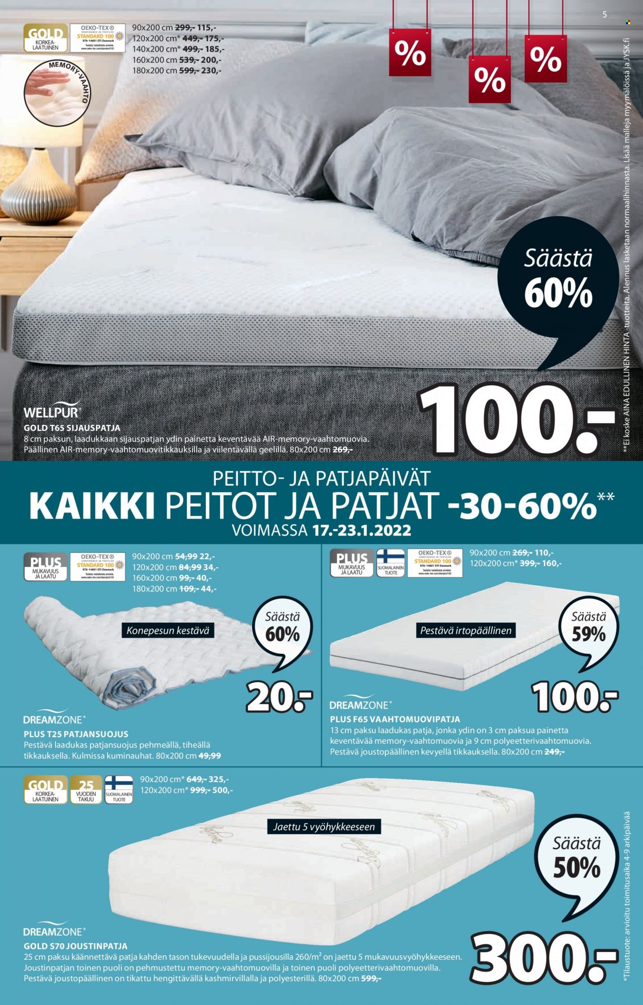 JYSK tarjoukset - 17.01.2022 - 23.01.2022. Sivu 5