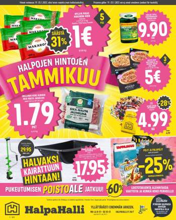 HalpaHalli tarjoukset  - 19.01.2022 - 25.01.2022.