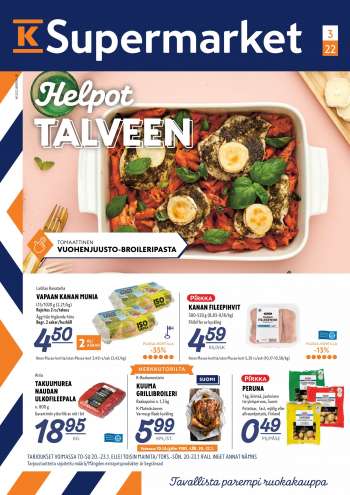 K-Supermarket tarjoukset  - 20.01.2022 - 23.01.2022.