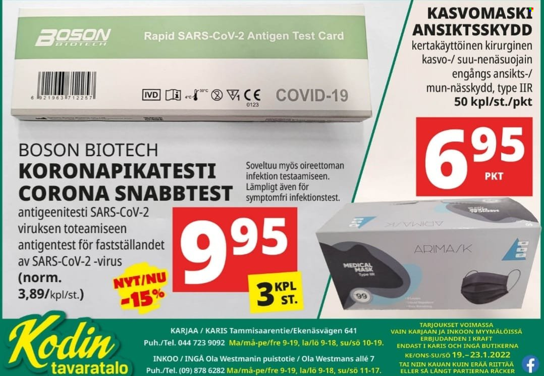 Kodintavaratalo tarjoukset - 19.01.2022 - 23.01.2022. Sivu 1