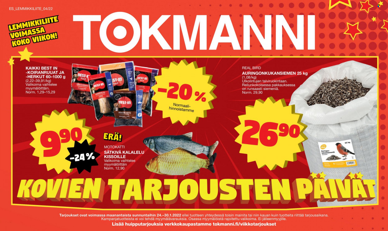 Tokmanni tarjoukset - 24.01.2022 - 30.01.2022. Sivu 1