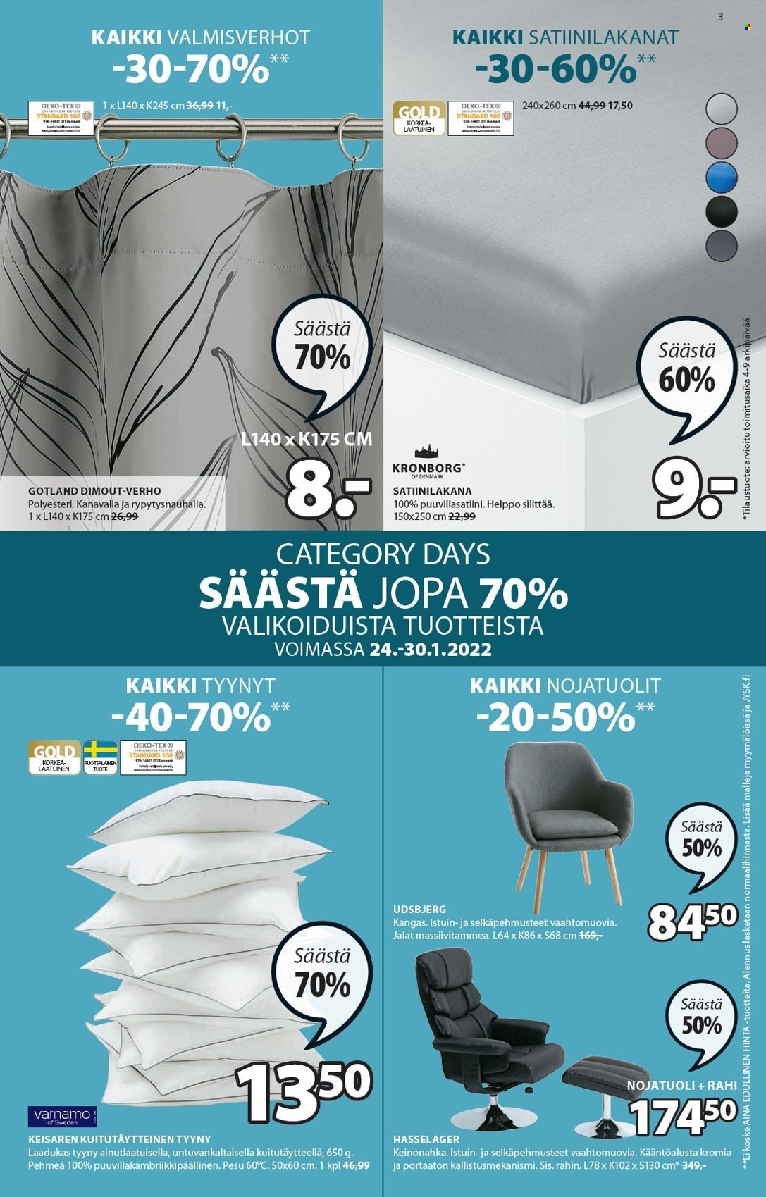 JYSK tarjoukset - 24.01.2022 - 30.01.2022. Sivu 3