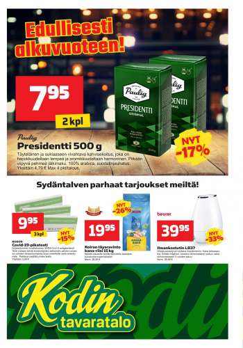 Kodintavaratalo tarjoukset  - 24.01.2022 - 02.02.2022.