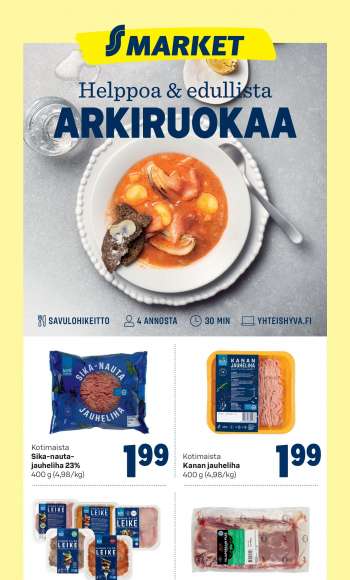 S-market tarjoukset  - 26.01.2022 - 30.01.2022.