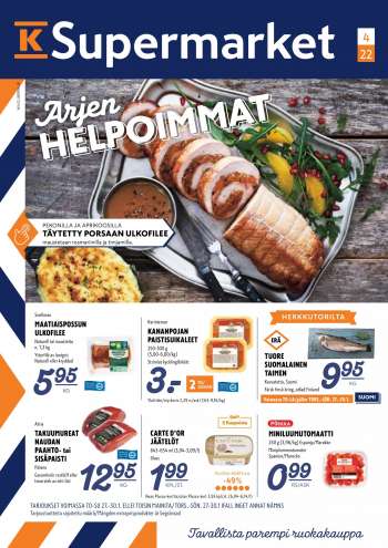K-Supermarket tarjoukset  - 27.01.2022 - 30.01.2022.