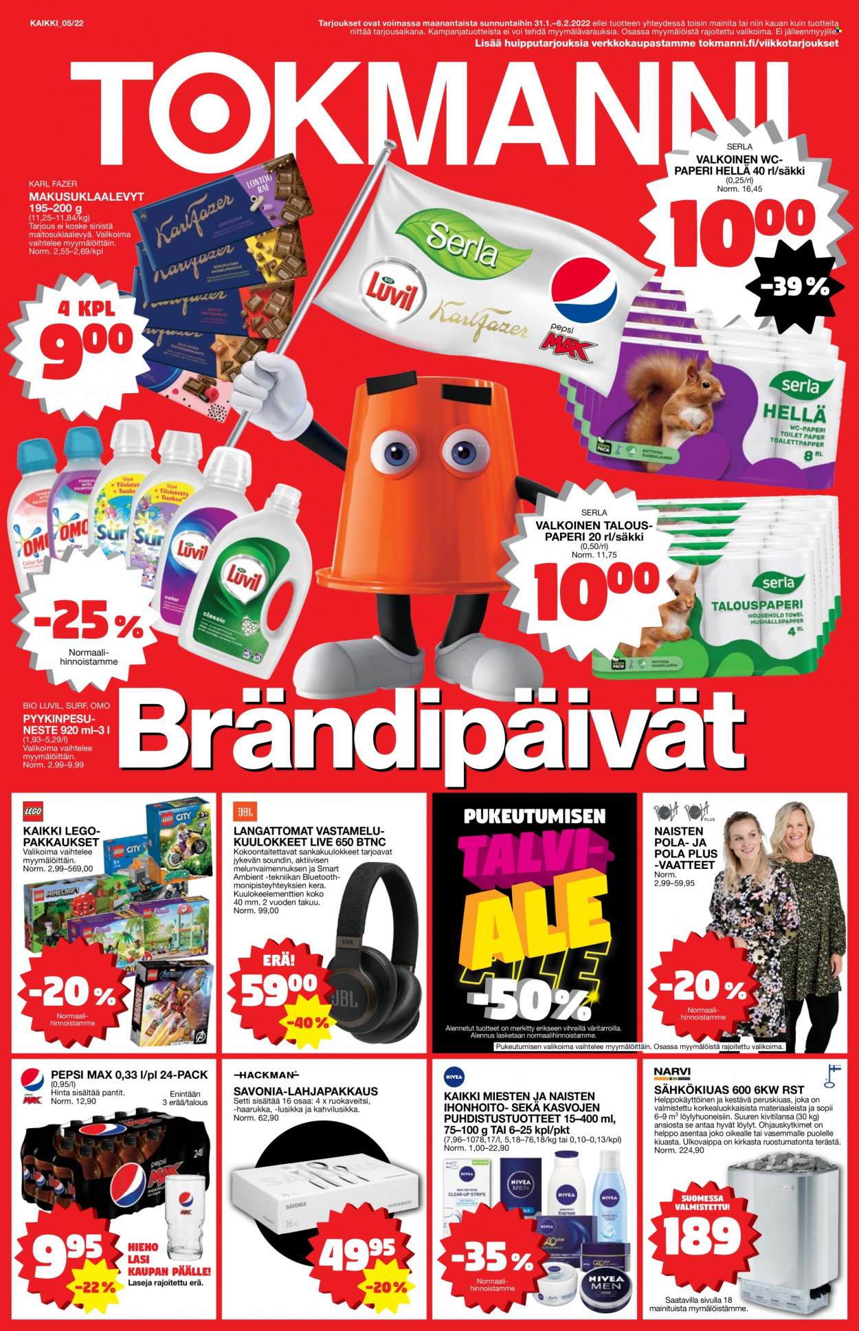 Tokmanni tarjoukset - 31.01.2022 - 06.02.2022. Sivu 1