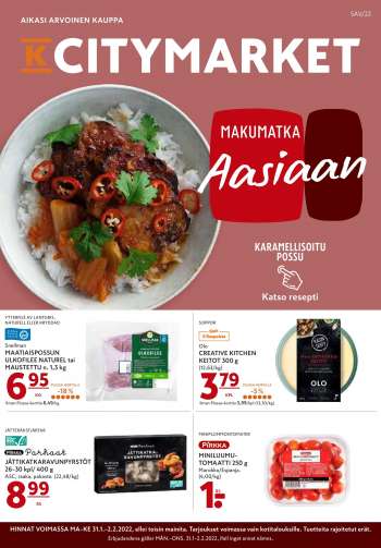 K-citymarket tarjoukset  - 31.01.2022 - 02.02.2022.