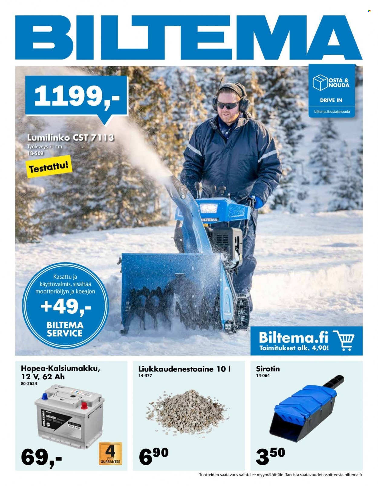 Biltema tarjoukset - 31.01.2022 - 13.02.2022. Sivu 1