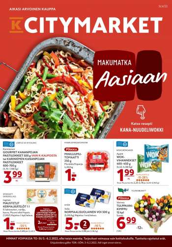 K-citymarket tarjoukset  - 03.02.2022 - 06.02.2022.