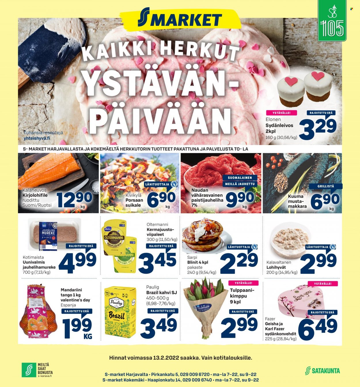 S-market tarjoukset - 10.02.2022 - 13.02.2022. Sivu 1