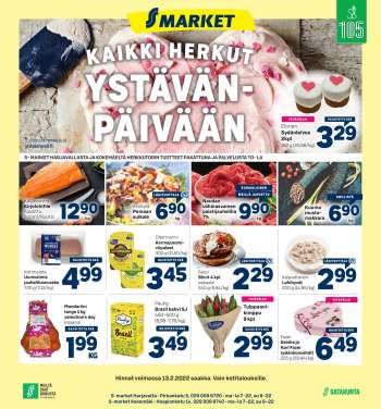 S-market tarjoukset  - 10.02.2022 - 13.02.2022.