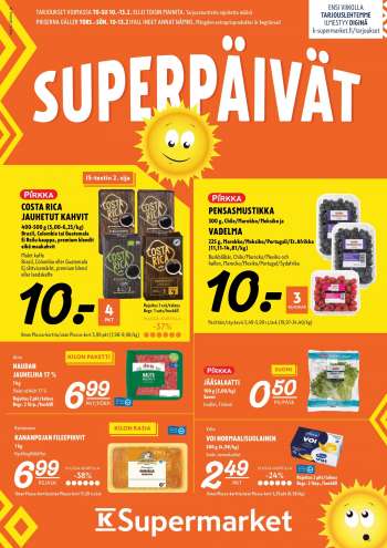 K-Supermarket tarjoukset  - 10.02.2022 - 13.02.2022.