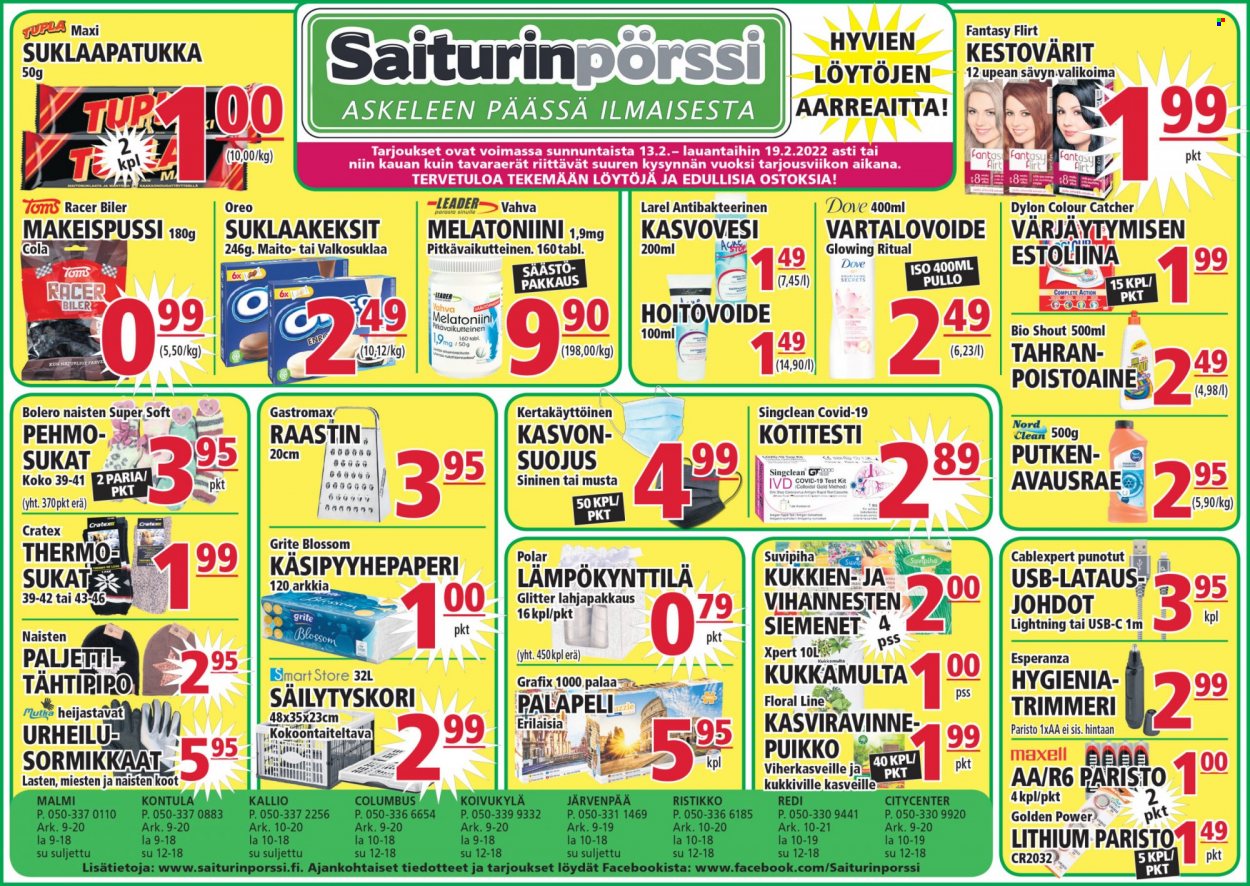 Saiturinpörssi tarjoukset - 13.02.2022 - 19.02.2022. Sivu 1