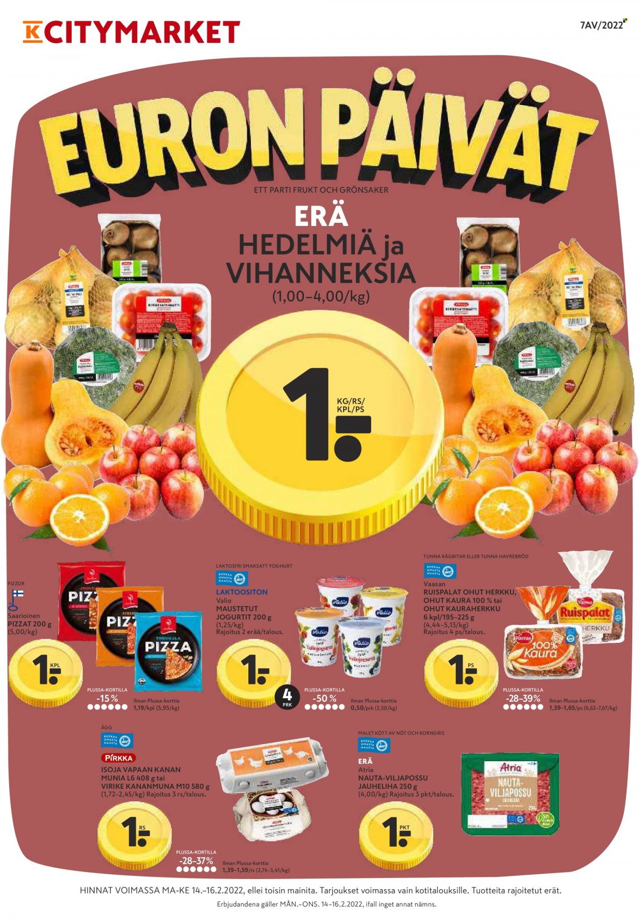K-citymarket tarjoukset - 14.02.2022 - 16.02.2022. Sivu 1