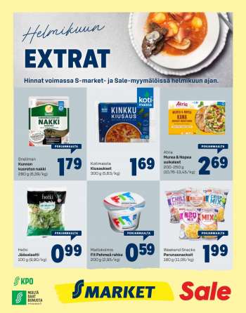 S-market tarjoukset  - 01.02.2022 - 28.02.2022.