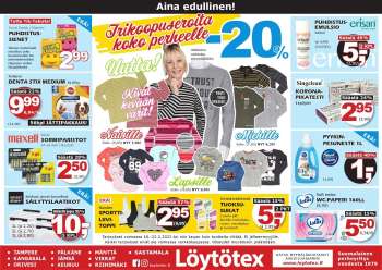 Löytötex tarjoukset  - 16.02.2022 - 22.02.2022.