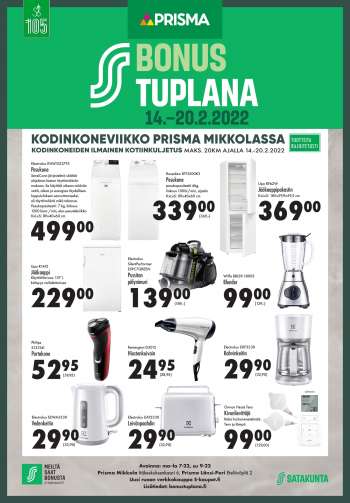 Prisma tarjoukset  - 14.02.2022 - 20.02.2022.