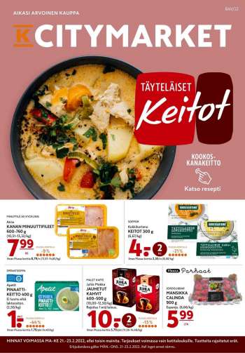 K-citymarket tarjoukset  - 21.02.2022 - 23.02.2022.