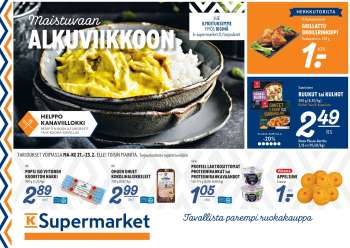 K-Supermarket tarjoukset  - 21.02.2022 - 23.02.2022.