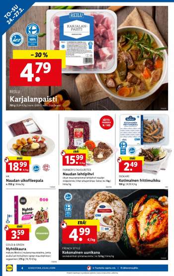 KARJALANPAISTI tarjoukset – LIDL • Tämän päivän tarjous tarjouslehdistä