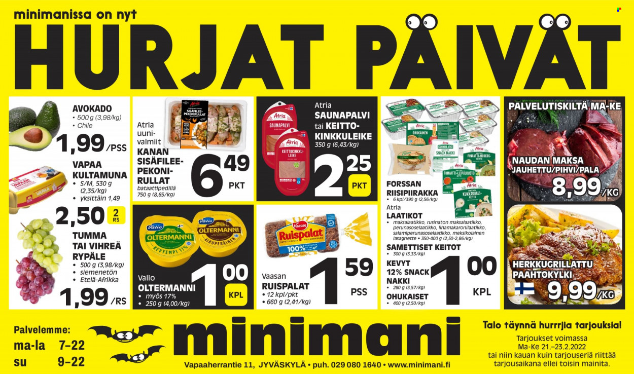 Minimani tarjoukset - 21.02.2022 - 23.02.2022. Sivu 1
