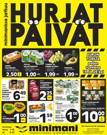 Minimani tarjoukset  - 21.02.2022 - 27.02.2022.