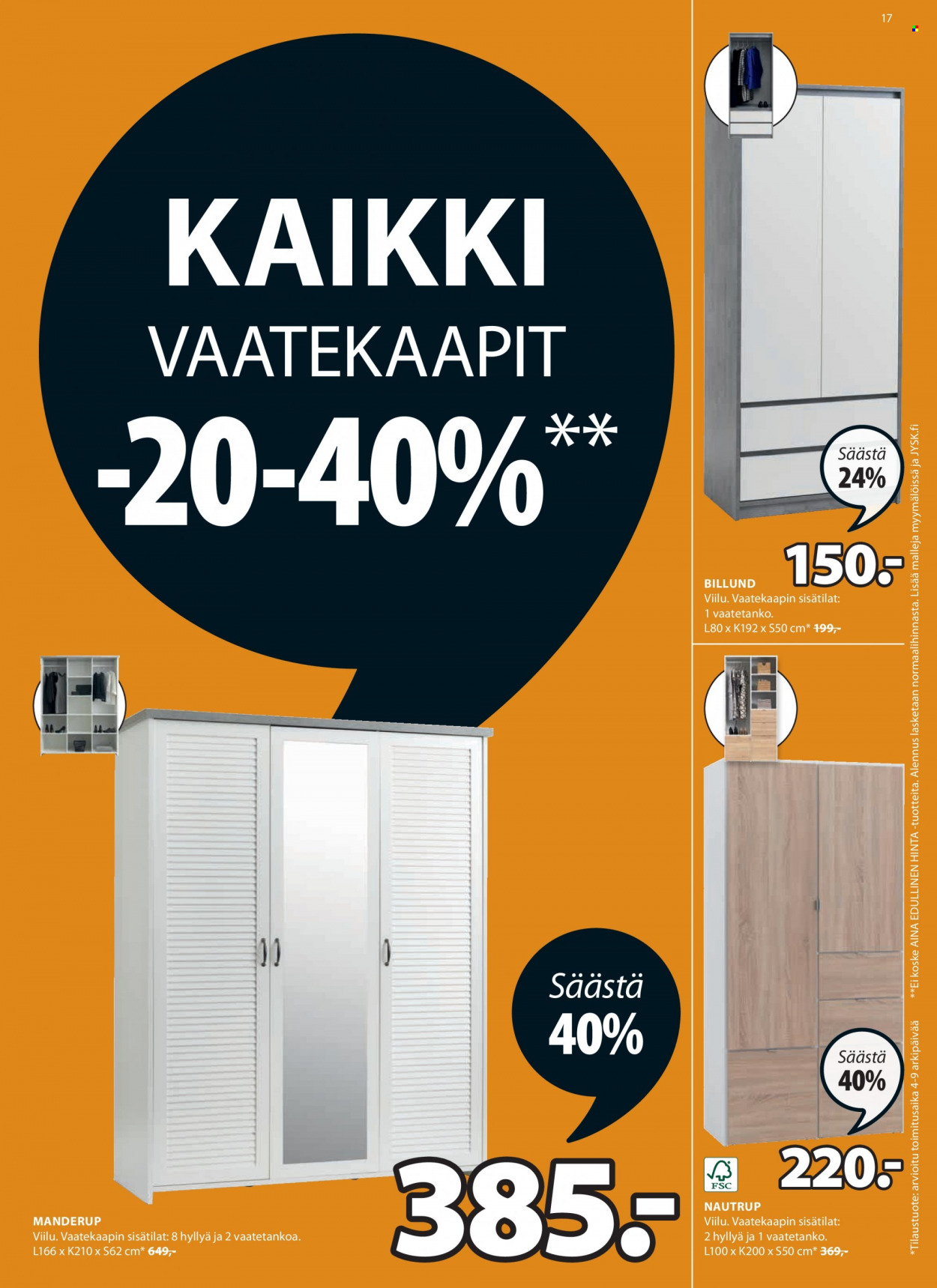 JYSK tarjoukset - 21.02.2022 - 27.02.2022. Sivu 17
